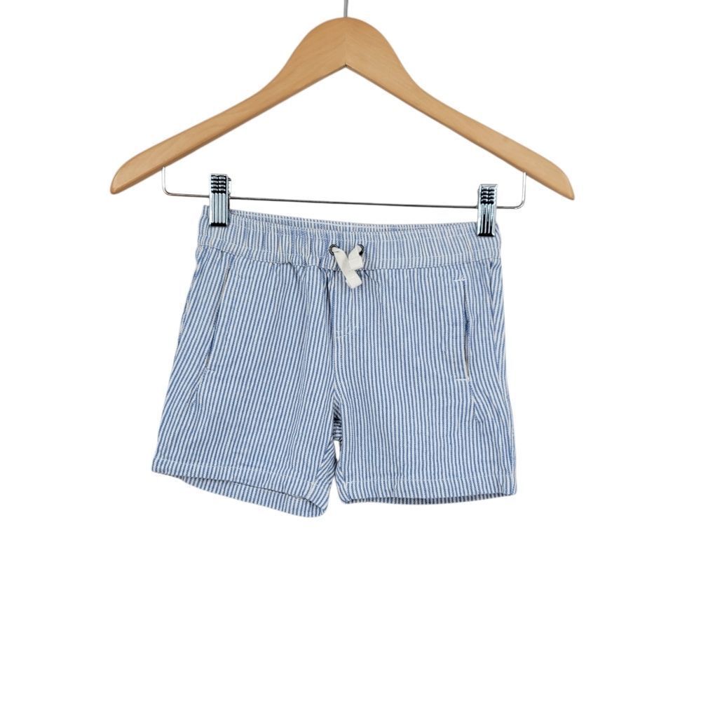 Adventure Wear Blue Stripe Drawstring Cotton Shorts Boys Size 6